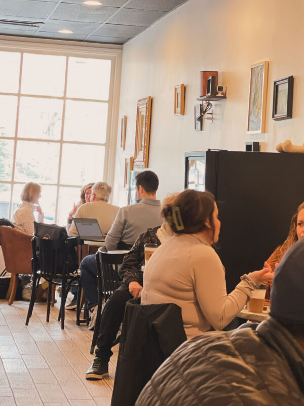 Inside Frenchies Coffee Bar in downtown Stratford, CT