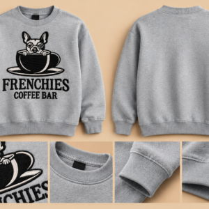 Frenchies Embroidered Crewneck
